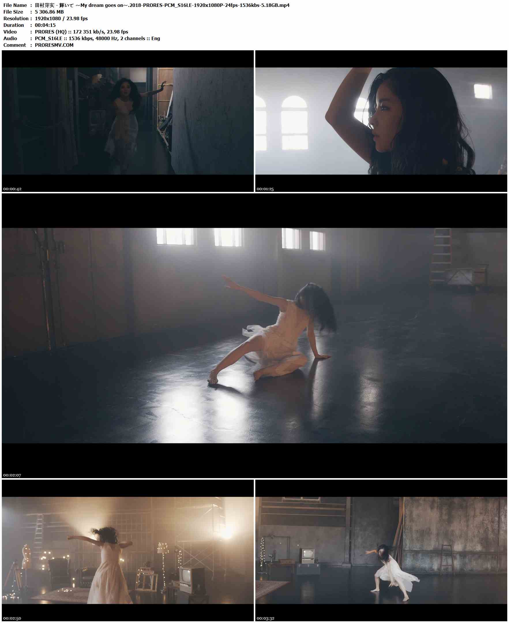 田村芽実 - 輝いて ～My dream goes on～.2018-PRORES-PCM_S16LE-1920x1080P-24fps-1536kbs-5.18GB官方MV_高清MV